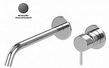 Cezares LEAF-BLI2-L-MM Смеситель для раковины встраиваемый однорычажный, на два отверстия, длина излива 23 см, исполнение Morning Mist