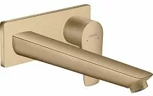 Hansgrohe 71734140 Talis E Смеситель для раковины, излив 225 мм (внешняя часть), шлифованная бронза