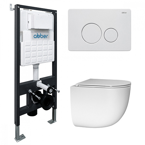Abber BEQUEM AC1132TC-AC0105-AC0121MW Инсталляция с подвесным унитазом Abber BEQUEM AC1132TC-AC0105-AC0121MW Инсталляция с подвесным унитазом