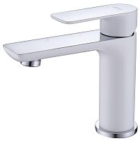 ABBER AF8010W Weiss Insel Смеситель для раковины, белый/хром