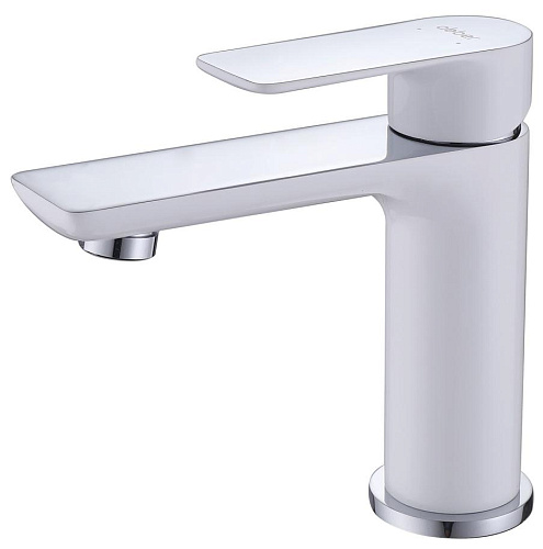 ABBER AF8010W Weiss Insel Смеситель для раковины, белый/хром