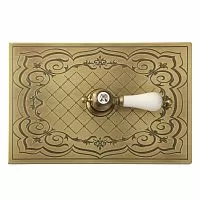 Migliore 24245 Ottone Classic Expert Панель декоративная "Сетка", с отверстием для ручки, бронза/декор 1 (без ручки)