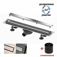 TECE 15103079 TECElinus Комплект для монтажа дренажного канала, хром матовый