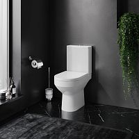 AM.PM C708600SC Spirit 2.0 Унитаз-компакт безободковый, 37х63 см, с сиденьем микролифт, белый