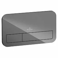 Villeroy & Boch 922400RA ViConnect Клавиша двойного смыва, стекло серый глянцевый (Glass Glossy Grey)