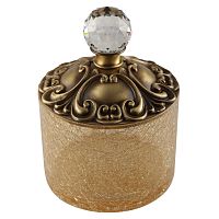 Migliore ML.CRS-60.228.BR CRISTALIA Баночка высокая H9 см. с крышкой, стекло,бронза,SWAROVSKI