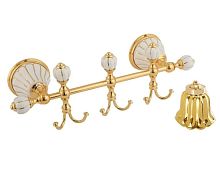 Migliore 26177 Olivia Планка с тремя крючками, золото/золото