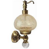 Migliore ML.CRS-60.237.BR CRISTALIA Дозатор жидкого мыла настенный, стекло,бронза,SWAROVSKI