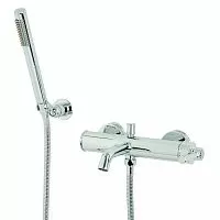 Migliore 31416 Ermitage Mini Смеситель для ванны монокомандный, внешний, с ручным душем, ручка латунь/хром