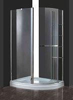 Cezares ELENA-W-RH-1-120/90-C-Cr-L Душевой уголок, профиль хром