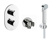 Сет 2005 27513001, Душевой гарнитур (Chrome)+X070095, Смеситель для душа, встраиваемый+A022, Штуцер для подвода воды