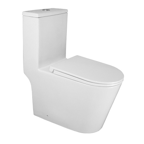 Azario AZ-8101 Scala Унитаз-моноблок 360х690х790 безободковый, слив "Торнадо", с быстросъемным сиденьем микролифт