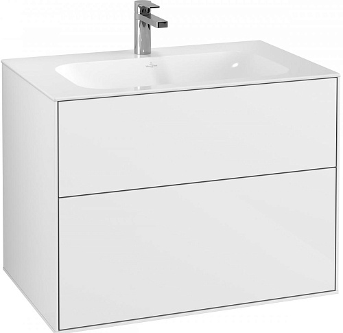 Villeroy & Boch G01000GF Finion Тумба под раковину 80х50 см, лак белый глянцевый (Glossy White Lacquer) купить  в интернет-магазине Сквирел