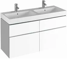 Geberit iCon 840520000 Шкафчик под раковину двойную 1190x620x477 мм, белый глянец, лак купить  в интернет-магазине Сквирел