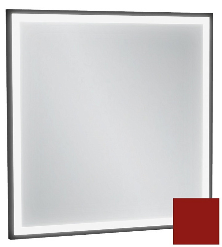 Jacob Delafon EB1433-S08 Allure & Silhouette Зеркало 60 х 60 см, с подсветкой, рама темно-красный сатин купить  в интернет-магазине Сквирел