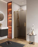 Cezares Slider SLIDER-B-1-90/100-BR-BORO Душевая дверь в нишу