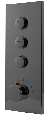 Vincea VSCV-433TGM Смеситель для душа, трехфункциональный, термостатический, вороненая сталь