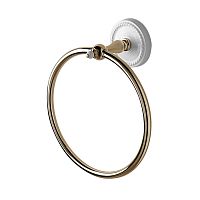 Devon&Devon DOR407OT DOROTHY кольцо полотенцедержатель настенный, держатель цвет золото светлое/белый купить  в интернет-магазине Сквирел