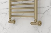 Сунержа 022-1402-1234 Вентиль 3D, левый, (цилиндр) G 1/2" НР х G 3/4" НГ, матовая шампань