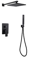 Душевая система ABBER Weiss Insel AF8018B скрытого монтажа без излива, черная матовая