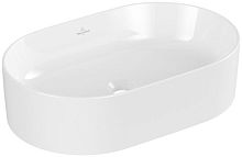 Villeroy & Boch 4A195601 Collaro Раковина на столешницу 56х36 см, без перелива, не шлиф., альпийский белый (White Alpin)