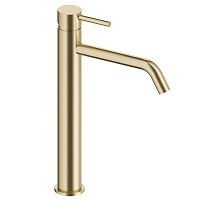 Aquame AQM6214BG Siena Смеситель для свободностоящей раковины, гладкий, Brushed gold (шлифованное золото)