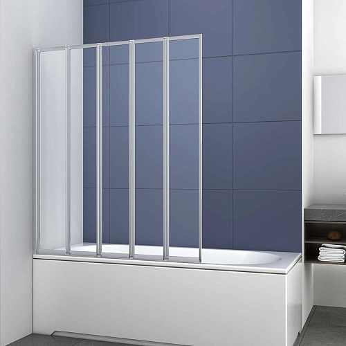 Vincea VSB-32120CL Шторка на ванну 120х140 см, профиль хром/стекло прозрачное