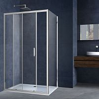 Vincea VSR-3AL8014CL Alpha Душевой уголок 140х80 см, профиль хром/стекло прозрачное