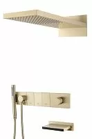 Встроенная душевая система 55х45х140 см Boheme ZODIAC 132-2-G золото