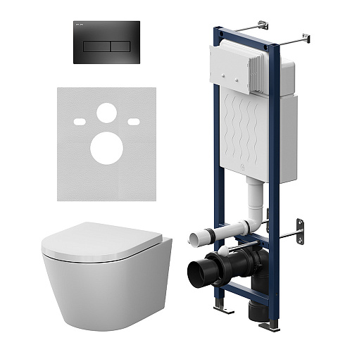 AM.PM X-Joy IS110338.851900 Комплект: Унитаз, Инсталляция, Кнопка смыва