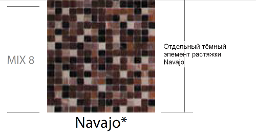 Мозаика Мира ALMA Navajo(8) 32.7x32.7 Стеклянная мозаика снято с производства