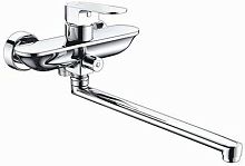 WasserKRAFT 5802L Dinkel Смеситель для ванны, с длинным изливом, хромоникелевое покрытиех