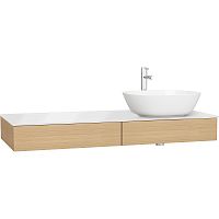 Vitra 65684 Origin Тумба для раковины 120х48 см, подвесная, правосторонняя, Light oak (светлый дуб) купить  в интернет-магазине Сквирел