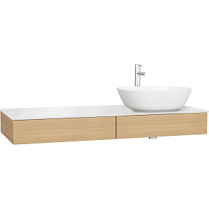 Vitra 65684 Origin Тумба для раковины 120х48 см, подвесная, правосторонняя, Light oak (светлый дуб)