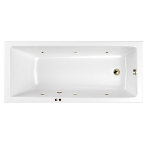 WHITECROSS 0101.170075.100.SOFT.BR Wave Акриловая ванна с гидромассажем, 170х75 см, белая