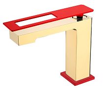 Boheme 141-GR Q Смеситель для раковины, золото/красный