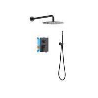 Aquatek AQ1272MB Оберон Душевой комплект Set 3 в 1, черный матовый