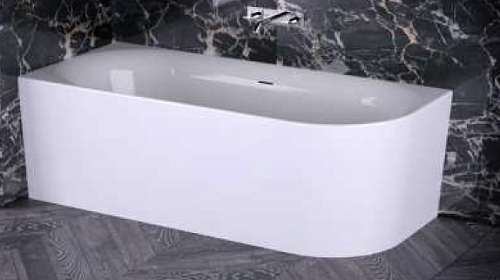 Knief Fresh 0100-232 right ванна пристенная, левая 180х80х60см, с щелевым переливом, без слив-перелива, цвет белый снято с производства