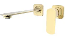 Aquame AQM6315BG Monza Смеситель для раковины, комплект, Brushed gold (шлифованное золото)