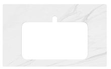 Kerama Marazzi PL2.SG507120R/80 Plaza Столешница для раковин, встраиваемых сверху, 80 см, Монте Тиберио/белый мрамор