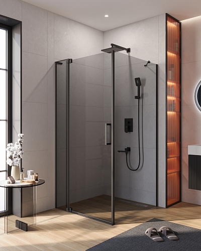 Cezares SLIDER-AH-1-100-90/100-GRIGIO-NERO Душевой уголок Cezares SLIDER-AH-1-100-90/100-GRIGIO-NERO Душевой уголок