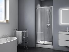 BelBagno DUE-BF-1-110-C-Cr Душевая дверь 190х110 см, стекло прозрачное/профиль хром
