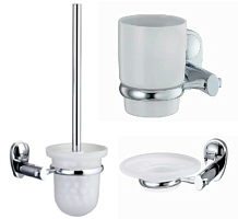 Сет № 1892 K-8723, Крючок (Никель) + K-8727, Ершик для унитаза (Никель) + K-8728, Стакан для зубных щеток (Никель) + K-8730, Полотенцедержатель + K-8796, Бумагодержатель (Никель) + K-8799, Дозатор для жидкого мыла (Никель)