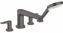 Hansgrohe 71748340 Talis E Смеситель на край ванны, на 4 отверстия, шлифованный черный хром