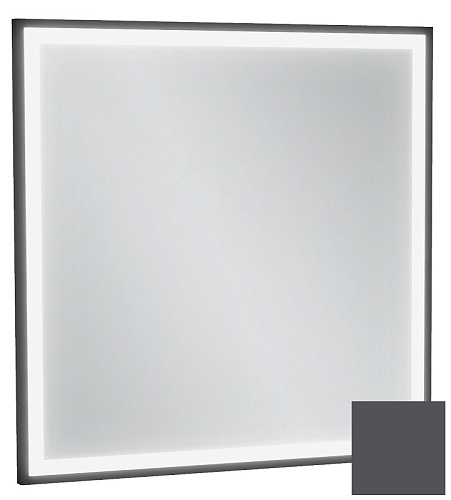 Jacob Delafon EB1433-S17 Allure & Silhouette Зеркало 60 х 60 см, с подсветкой, рама серый антрацит сатин купить  в интернет-магазине Сквирел