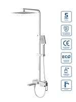 BelBagno LUC-VSCM-CRM Душевая стойка со смесителем для верхнего и ручного душа, хром