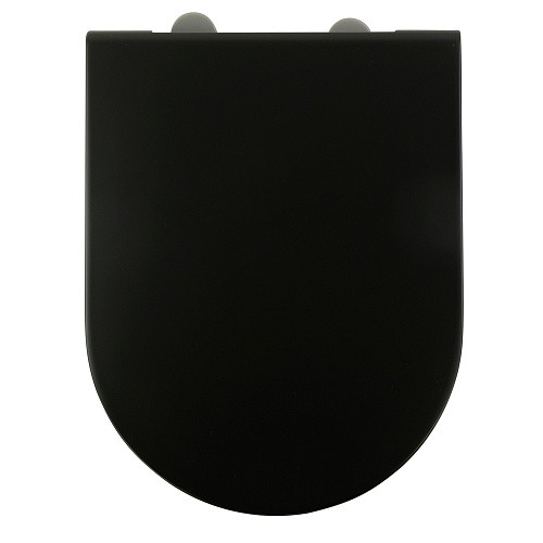 Migliore 32075 Monaco Крышка-сиденье для унитаза Standart, микролифт, черный матовый/хром