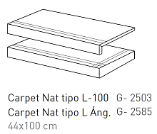 Aparici Carpet Sand Nat.Tipo L Ang 44x100 Угловая ступень