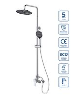 BelBagno Marino MARINO-DOCM-CRM Душевая стойка со смесителем