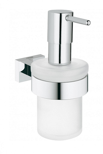 Grohe Essentials Cube 40756001 дозатор жидкого мыла с держателем купить в интернет-магазине Сквирел